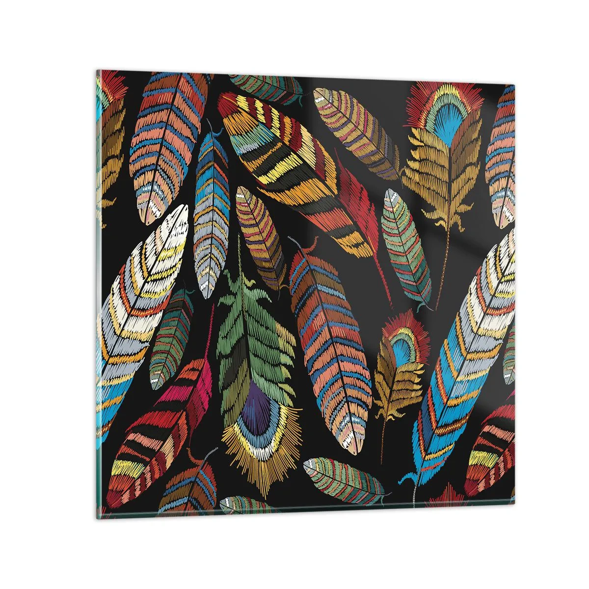 Impression sur verre - Image sur verre - Le carnaval des oiseaux - 40x40 cm