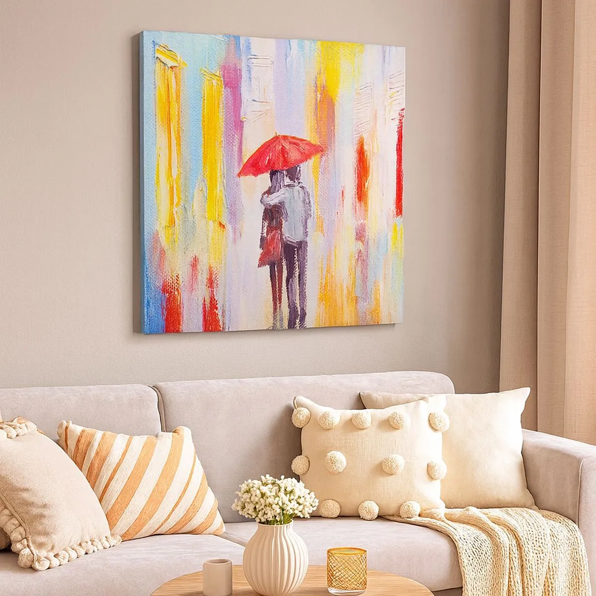 Impression sur toile - Image sur toile - Qu'il pleuve encore - 30x30 cm