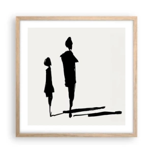 Affiche dans un chêne clair - Poster - Êtes-vous sûr qu'ils sont ensemble ? - 50x50 cm