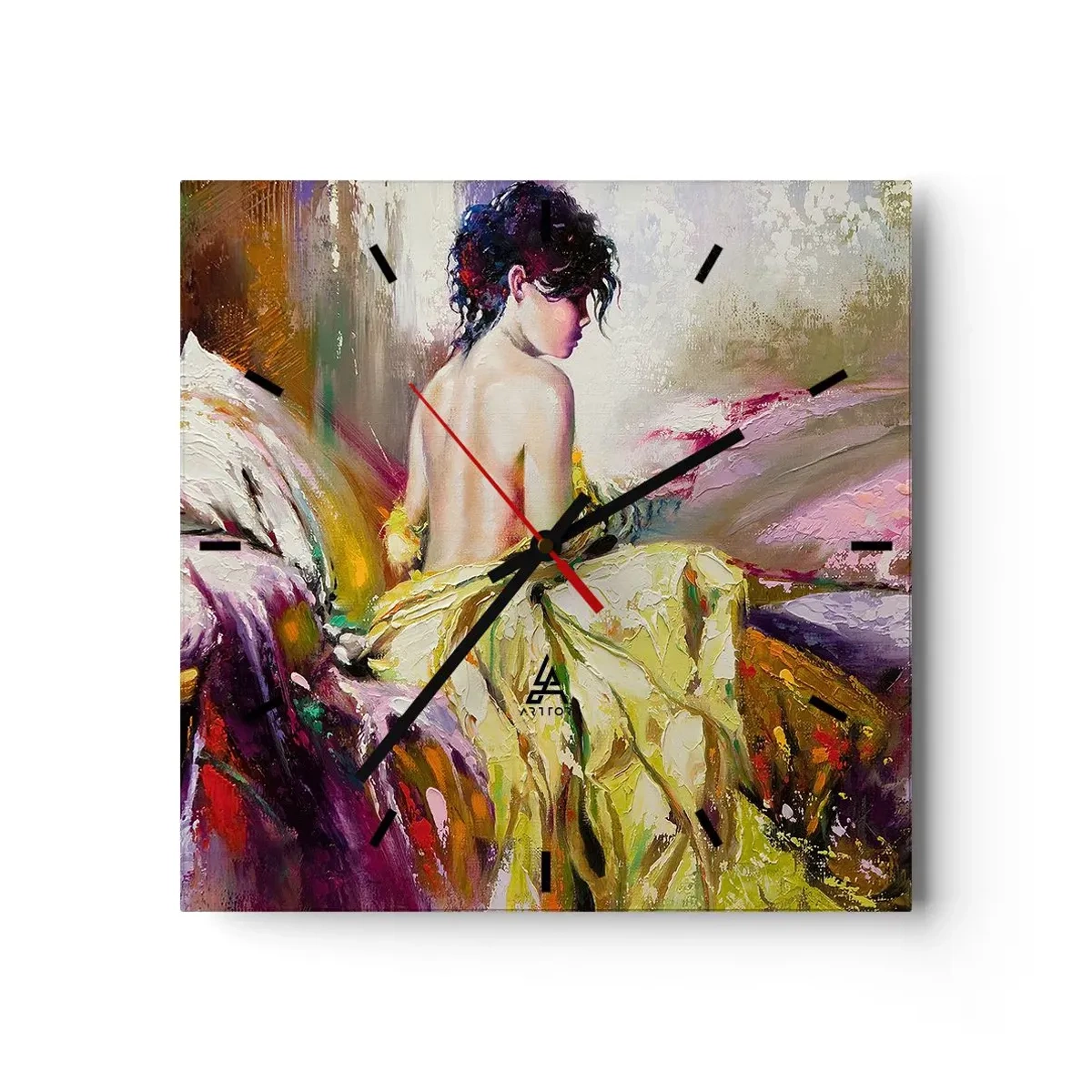 Horloge murale - Pendule murale - Entre les lèvres et le bord de la tasse - 40x40 cm