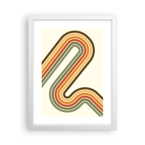 Affiche dans un cadre blanc - Poster - En zig zag vers le but - 30x40 cm