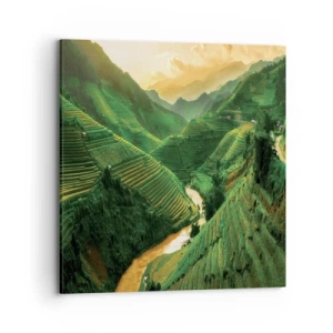 Impression sur toile - Image sur toile - Vallée vietnamienne - 70x70 cm