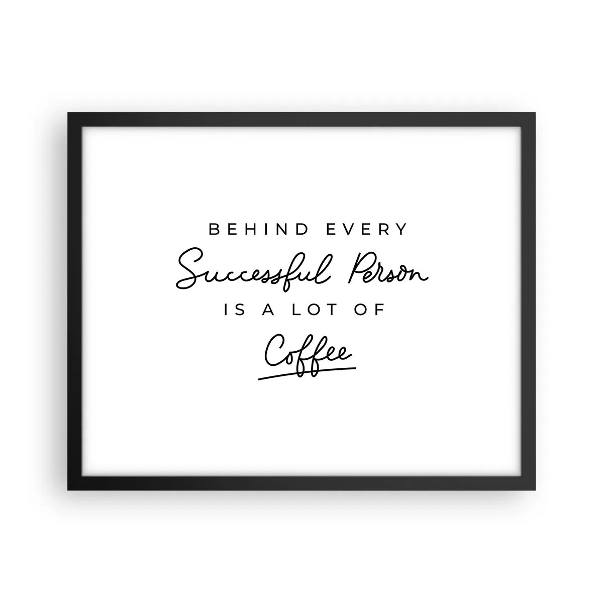 Affiche dans un cadre noir - Poster - Secret du succès - 50x40 cm