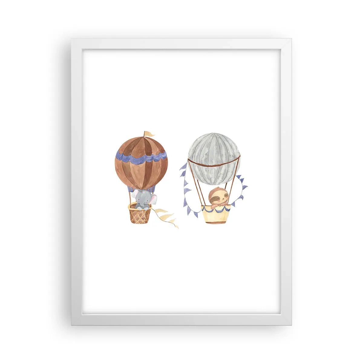 Affiche dans un cadre blanc - Poster - Compagnons de voyage - 30x40 cm