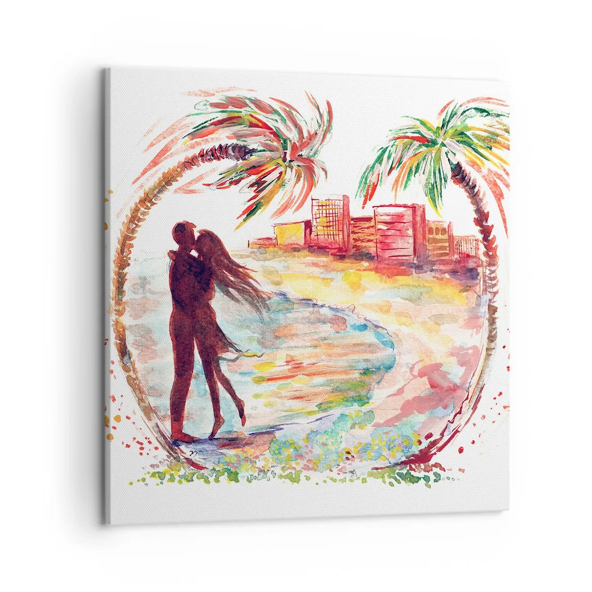 Impression sur toile - Image sur toile - Vacances romantiques - 50x50 cm