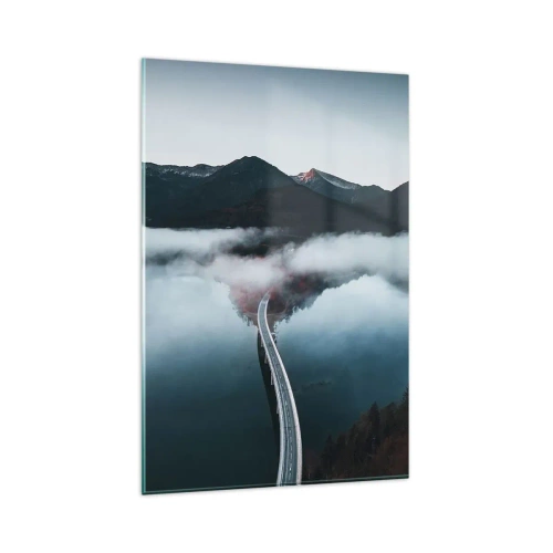 Impression sur verre - Image sur verre - Sur une eau aussi lisse qu'un miroir - 80x120 cm