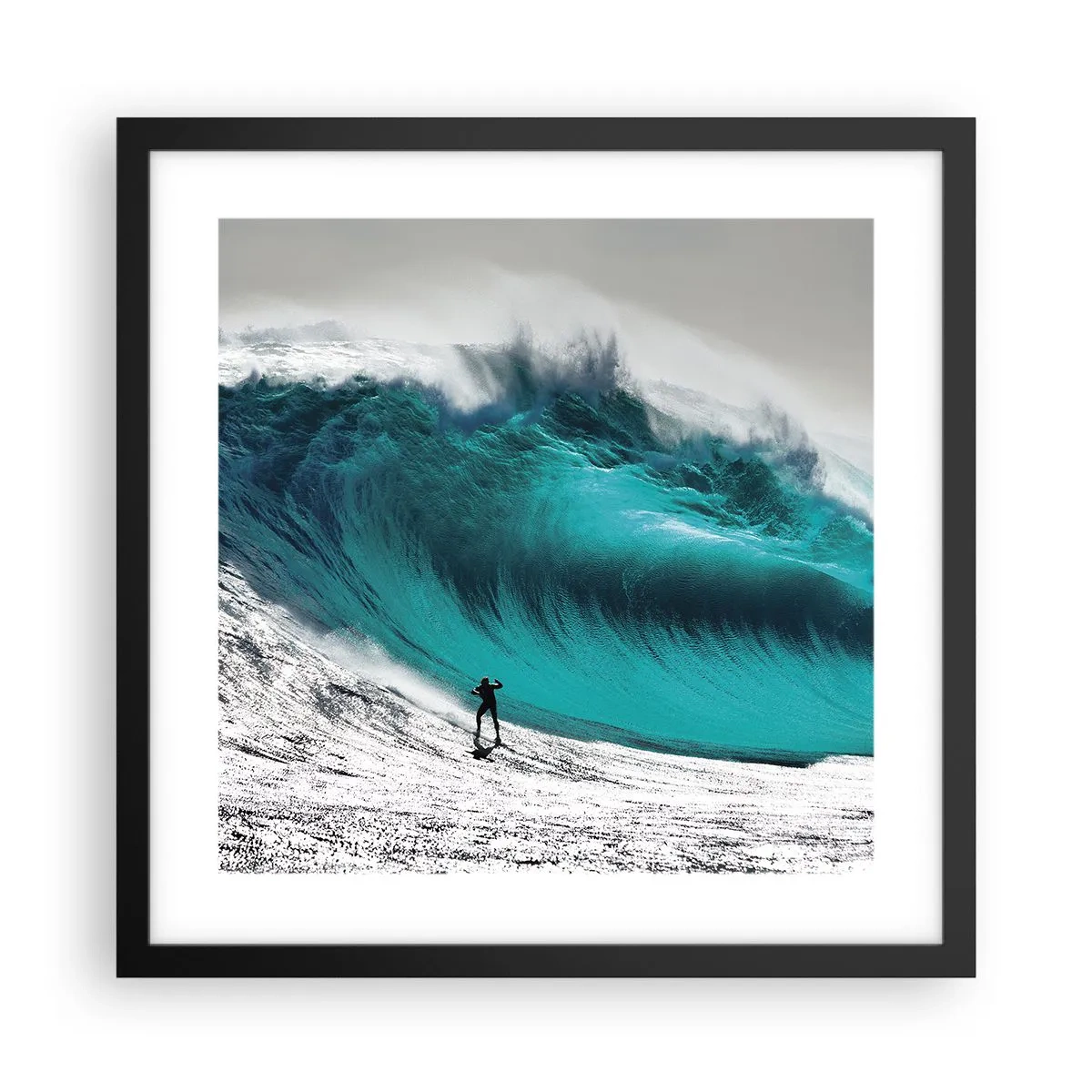 Affiche dans un cadre noir - Poster - Challenge accepté - 40x40 cm