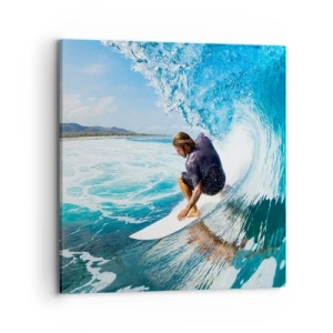 Impression sur toile - Image sur toile - Danse avec les vagues - 70x70 cm