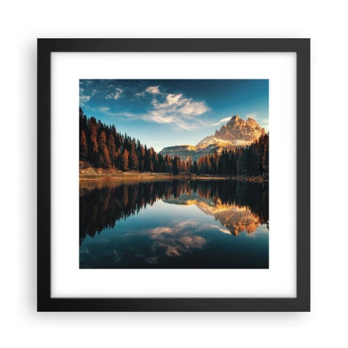 Affiche dans un cadre noir - Poster - Double paysage - 30x30 cm