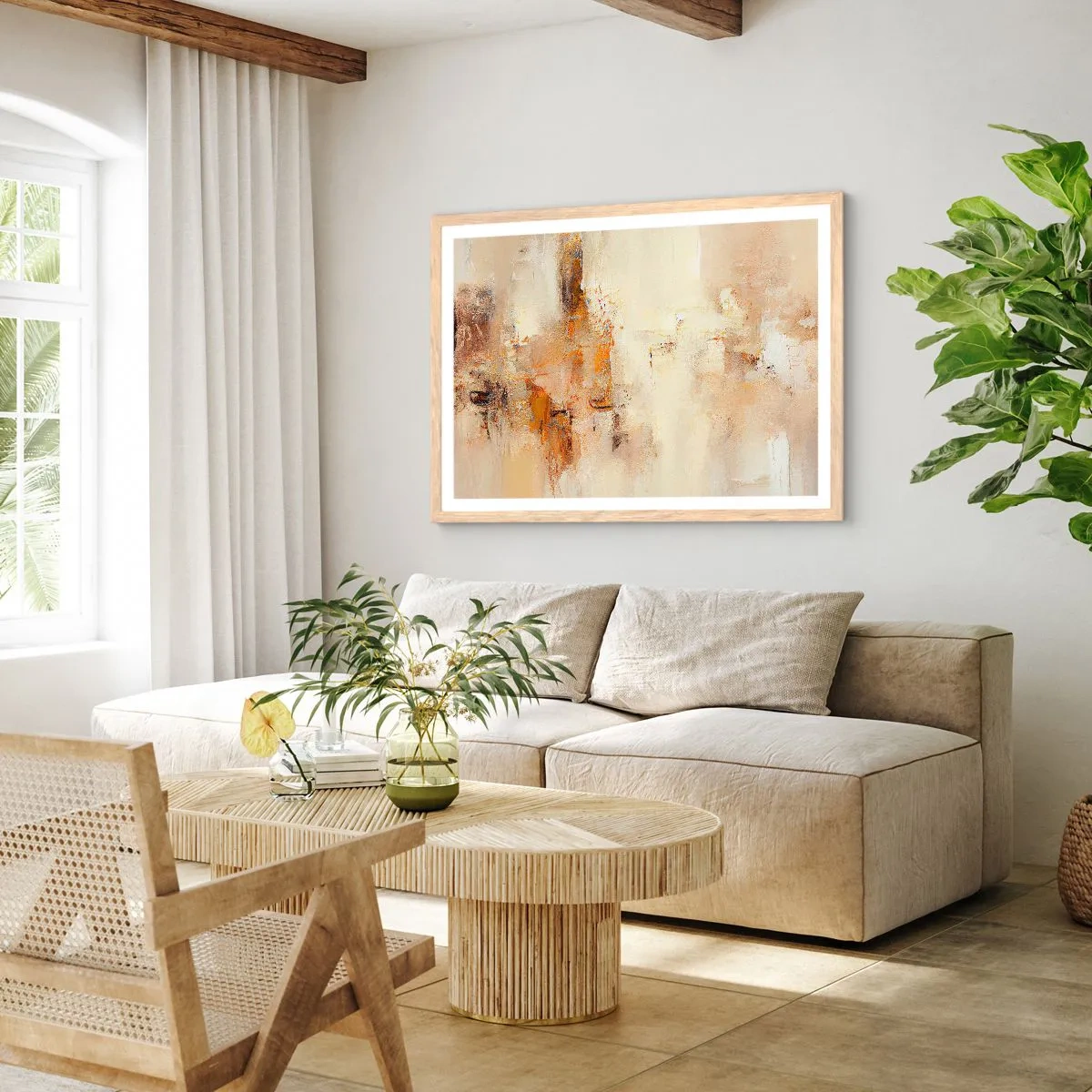 Affiche dans un chêne clair - Poster - Âme de l'ambre - 91x61 cm