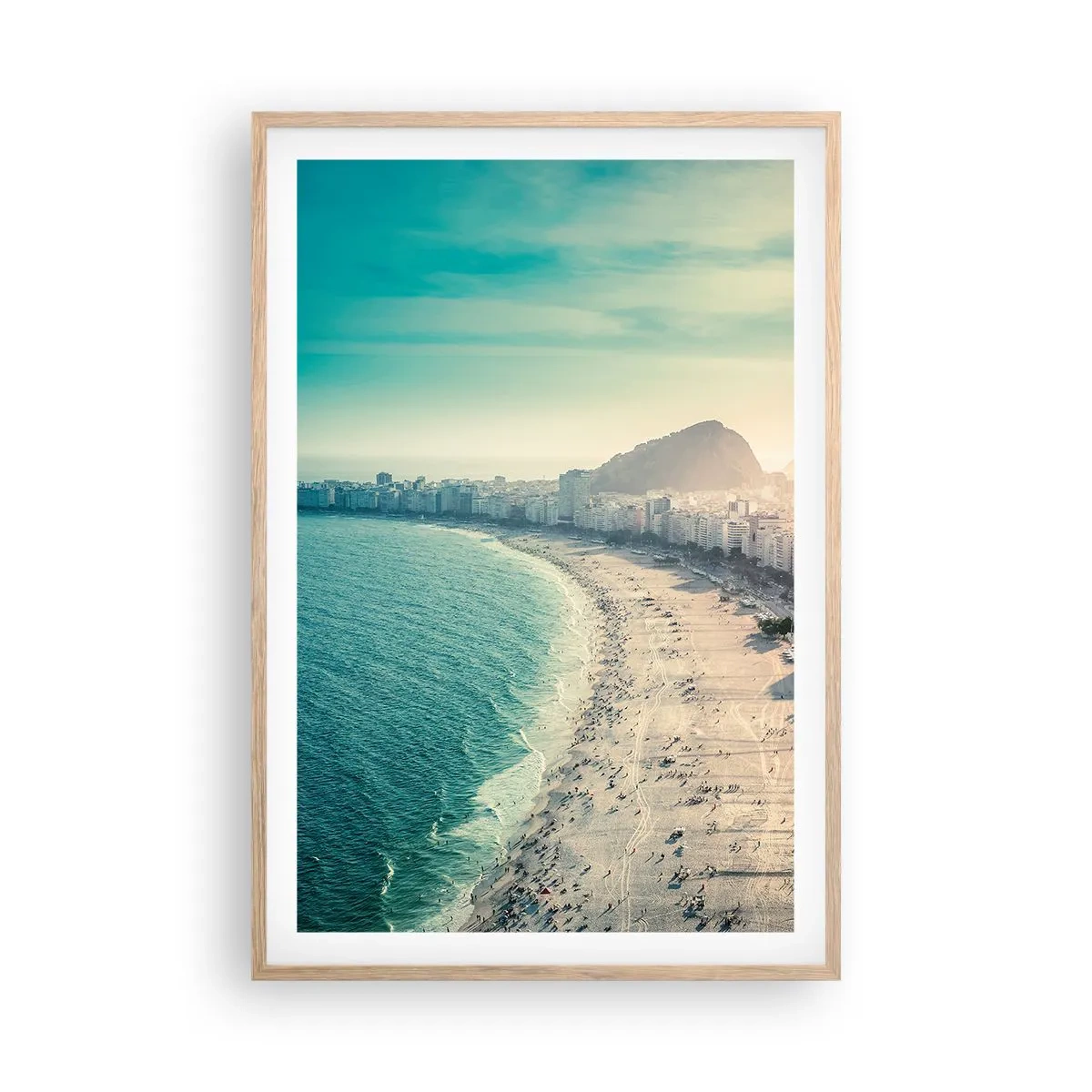 Affiche dans un chêne clair - Poster - Vacances éternelles à Rio - 61x91 cm