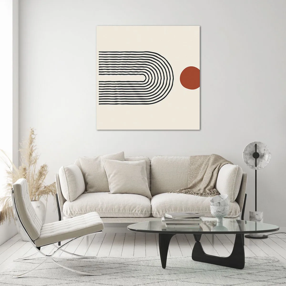 Impression sur verre - Image sur verre - Le magnétisme des formes et des couleurs - 50x50 cm