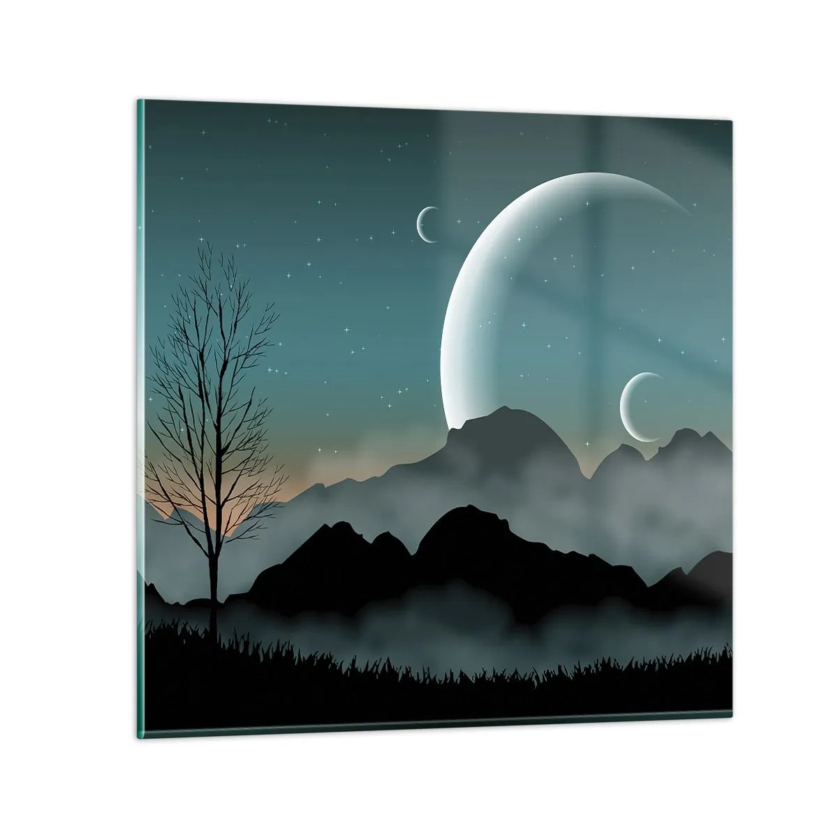 Impression sur verre - Image sur verre - Carnaval de la nuit étoilée - 30x30 cm