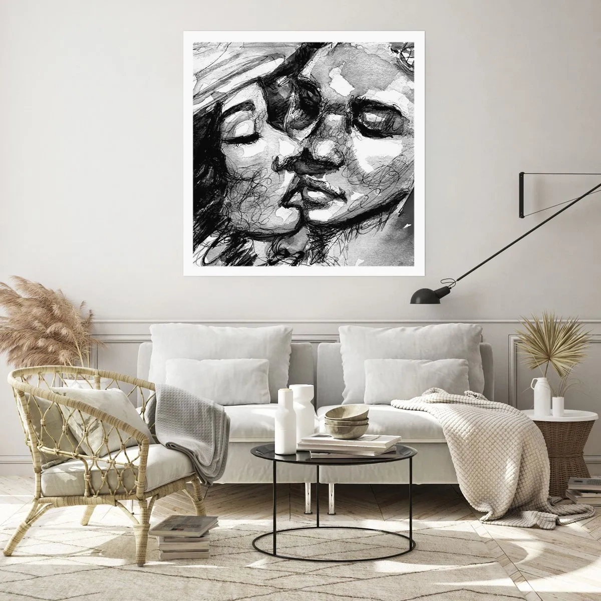 Affiche - Poster - Un moment tendre - 50x50 cm