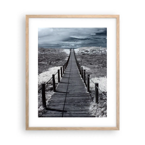 Affiche dans un chêne clair - Poster - Jusqu'au rivage - 40x50 cm