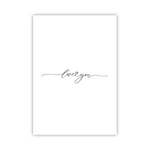 Affiche - Poster - Noir sur blanc - 70x100 cm