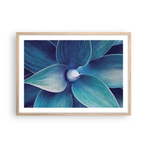 Affiche dans un chêne clair - Poster - Le bleu du ciel - 70x50 cm