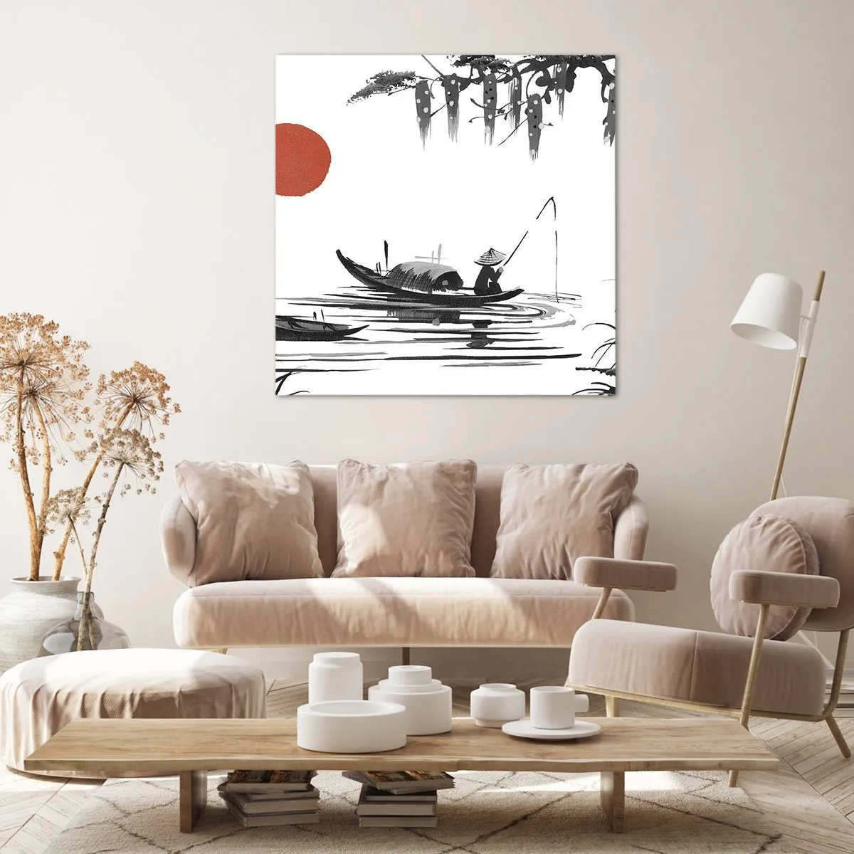 Impression sur toile - Image sur toile - Après-midi asiatique - 70x70 cm