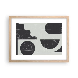 Affiche dans un chêne clair - Poster - Composition dessus et dessous - 40x30 cm