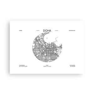 Affiche - Poster - Anatomie de Doha - 70x50 cm