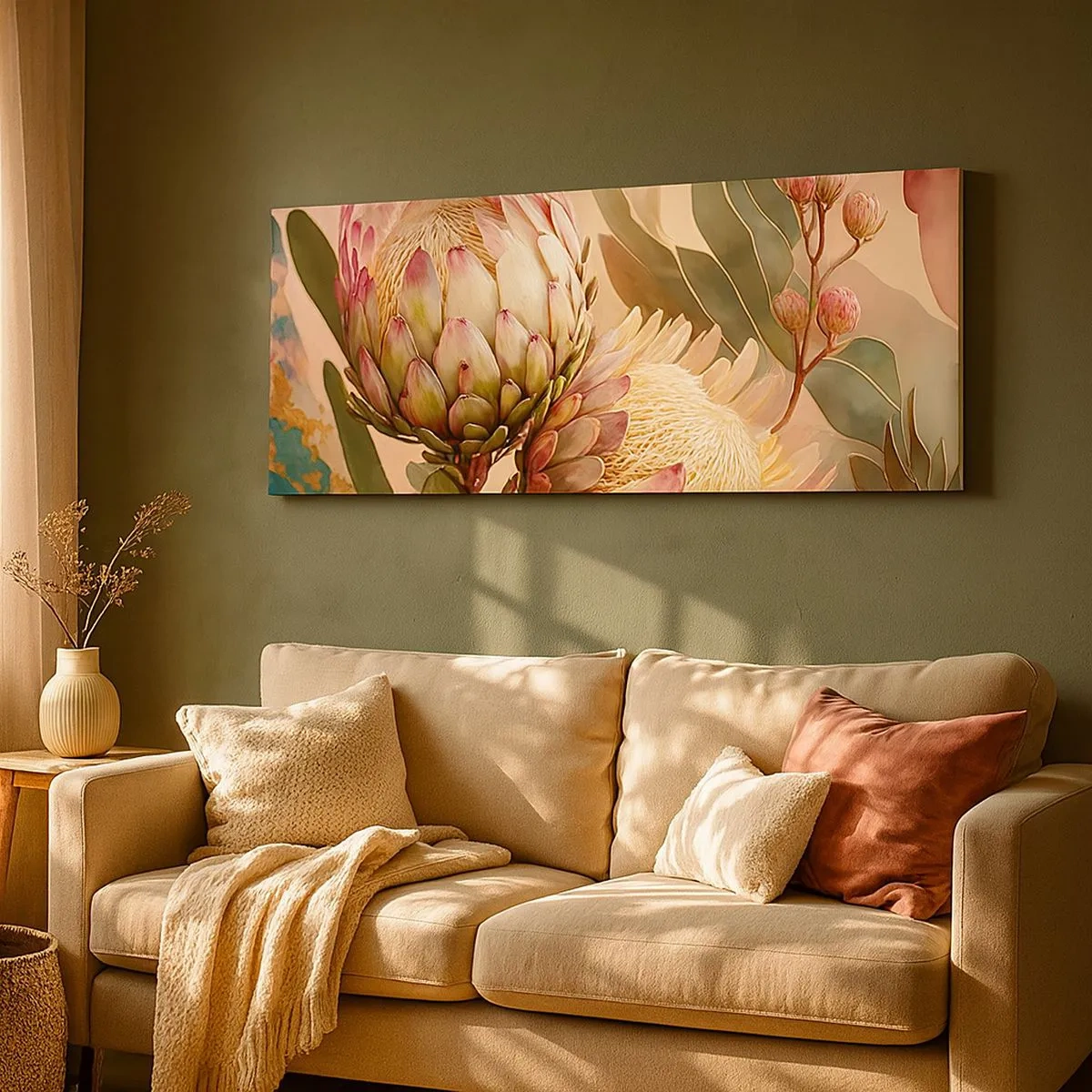 Impression sur toile - Image sur toile - Tendrement embrassé - 100x40 cm