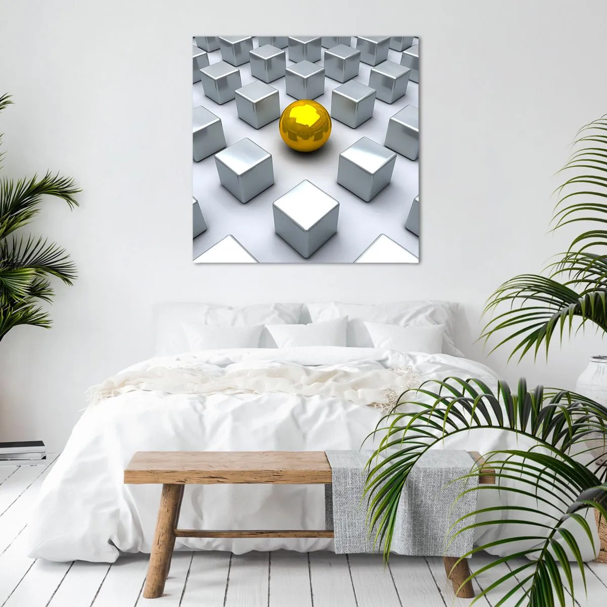 Impression sur toile - Image sur toile - Pourquoi moi? Composition géométrique - 70x70 cm