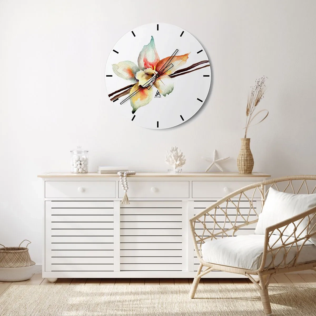 Horloge murale - Pendule murale - Douceur de couleur renversée - 40x40 cm