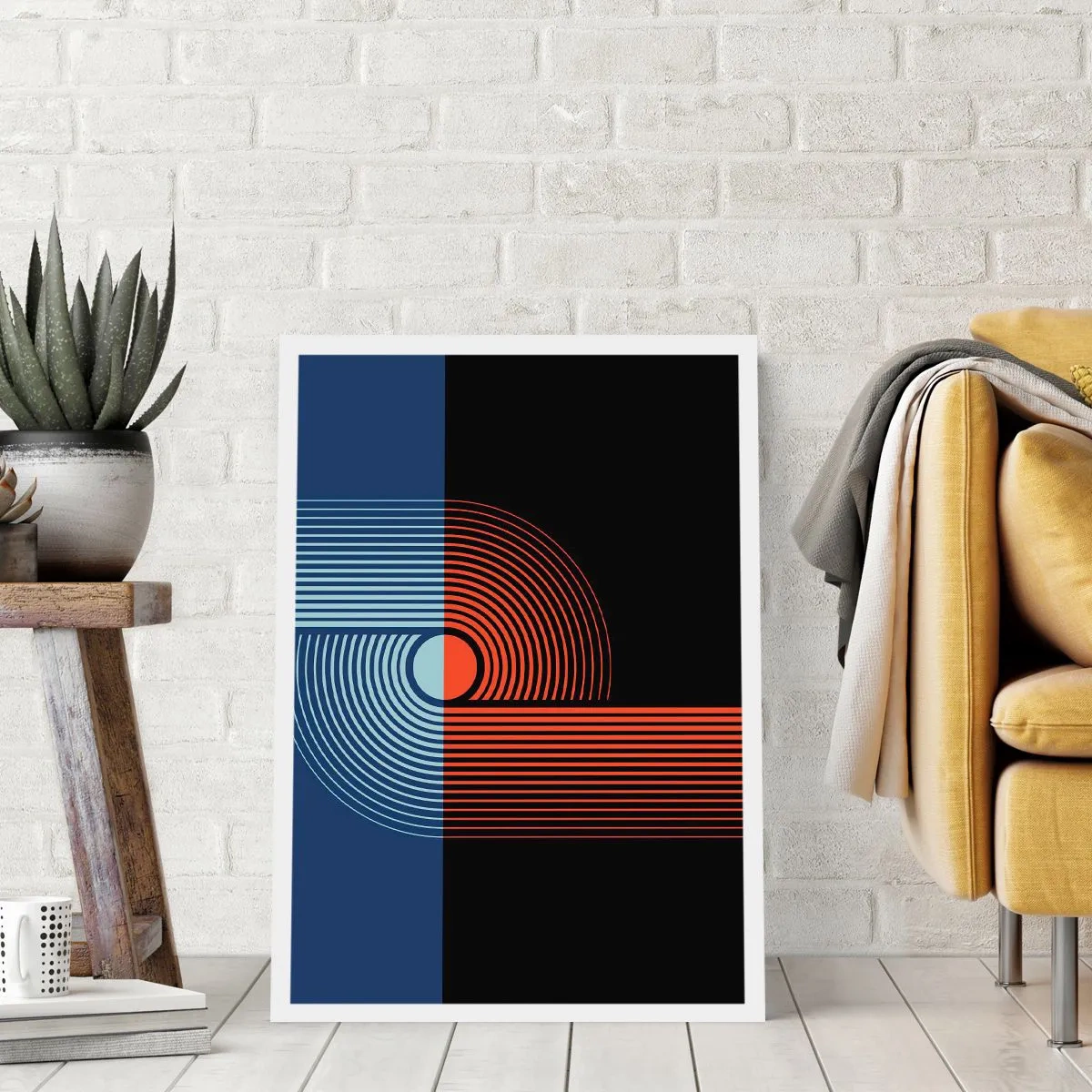 Affiche - Poster - Dans une étreinte géométrique - 30x40 cm