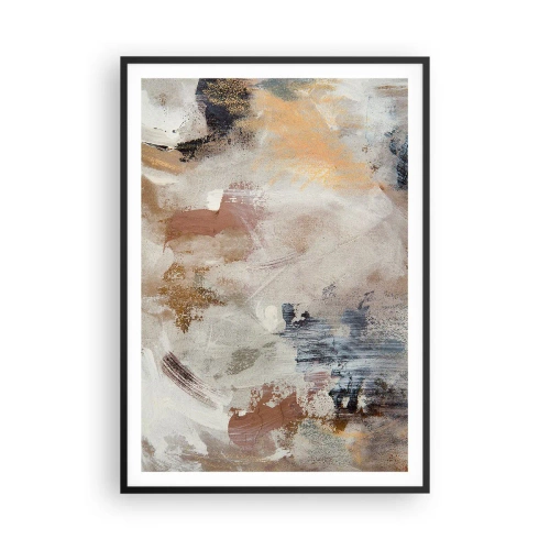 Affiche dans un cadre noir - Poster - Abstraction brumeuse - 70x100 cm