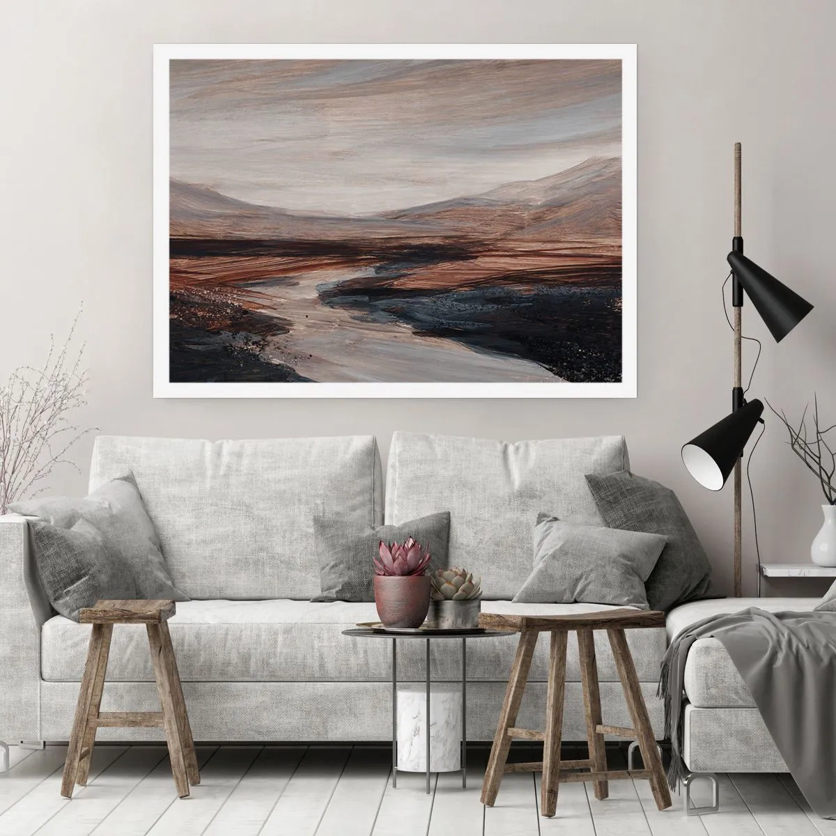 Affiche - Poster - Une vallée tranquille - 70x50 cm