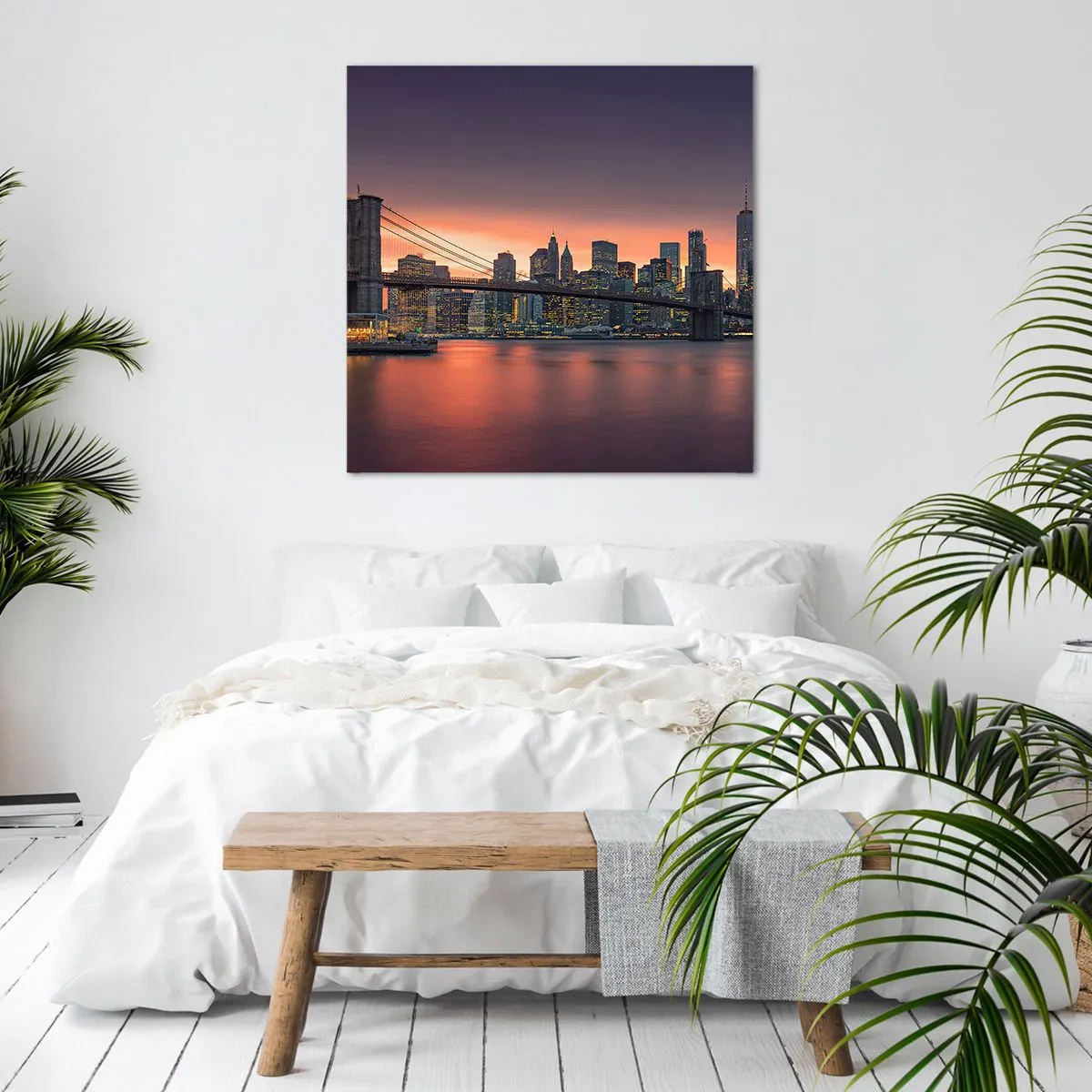 Impression sur toile - Image sur toile - Immergé dans le silence lilas - 50x50 cm