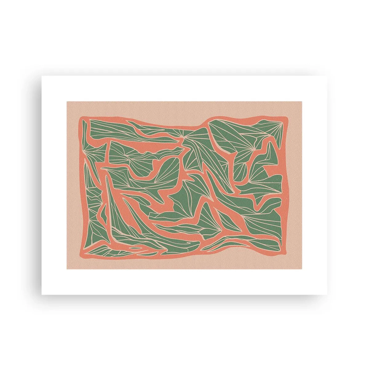 Affiche - Poster - La lutte entre le corail et la verdure - 40x30 cm