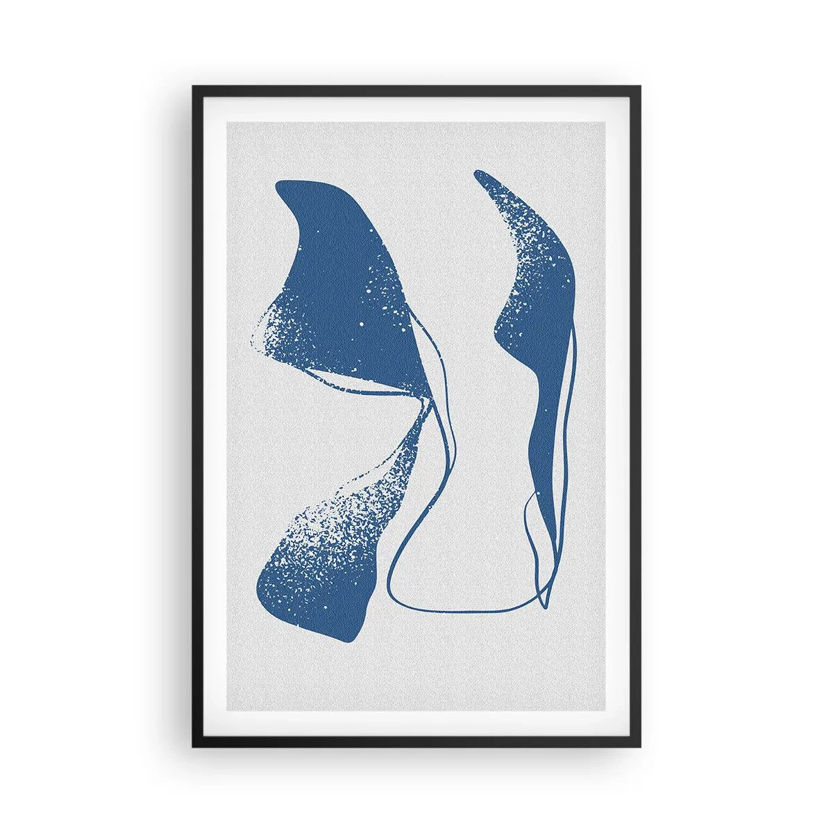 Affiche dans un cadre noir - Poster - Abstraction ailée - 61x91 cm