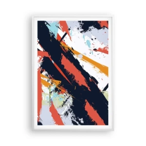 Affiche dans un cadre blanc - Poster - Composition dynamique - 70x100 cm