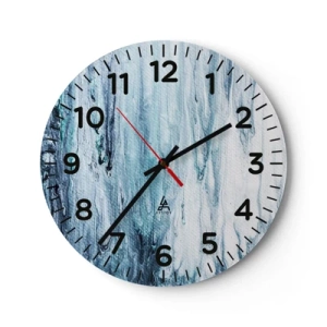 Horloge murale - Pendule murale - Une glace bleue - 40x40 cm