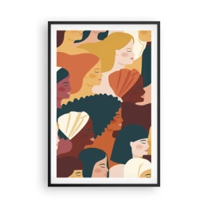 Affiche dans un cadre noir - Poster - Uniquement la féminité - 61x91 cm