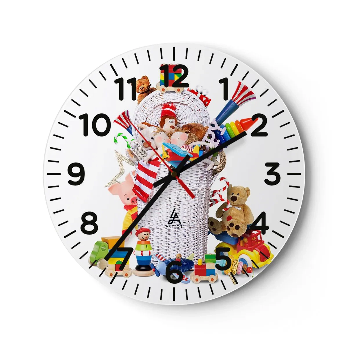 Horloge murale - Pendule murale - Trésors des tout-petits - 40x40 cm