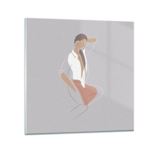 Impression sur verre - Image sur verre - Contour gracieux - 60x60 cm