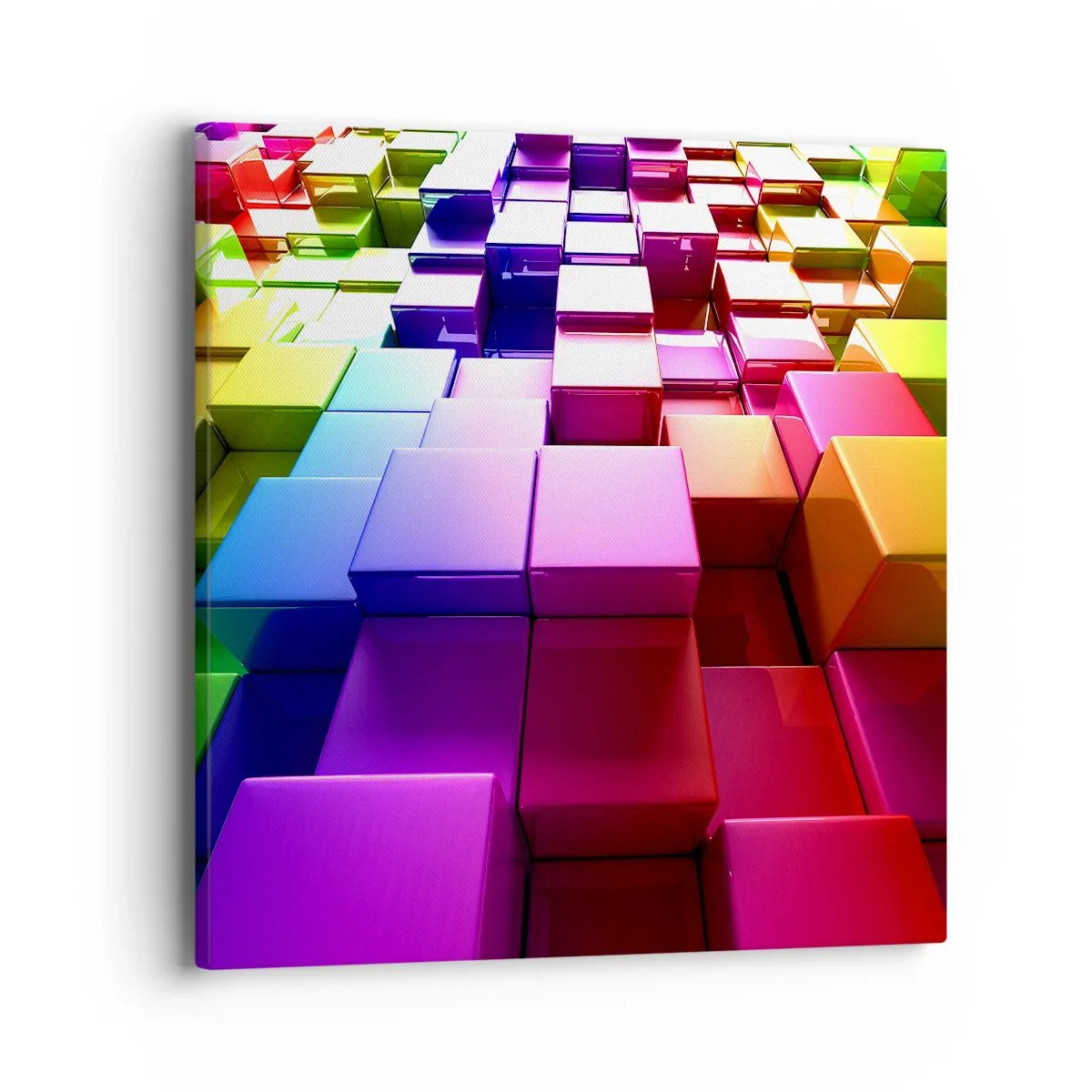 Impression sur toile - Image sur toile - Collaboration Op art dans une équipe - 40x40 cm