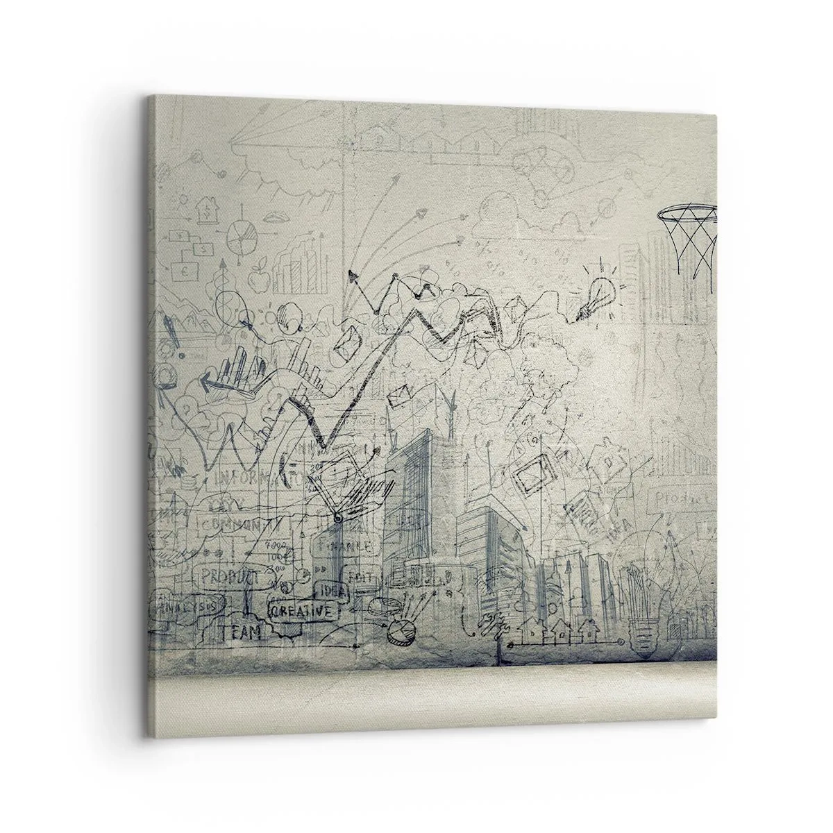Impression sur toile - Image sur toile - Ma vie fantastique en ville - 60x60 cm
