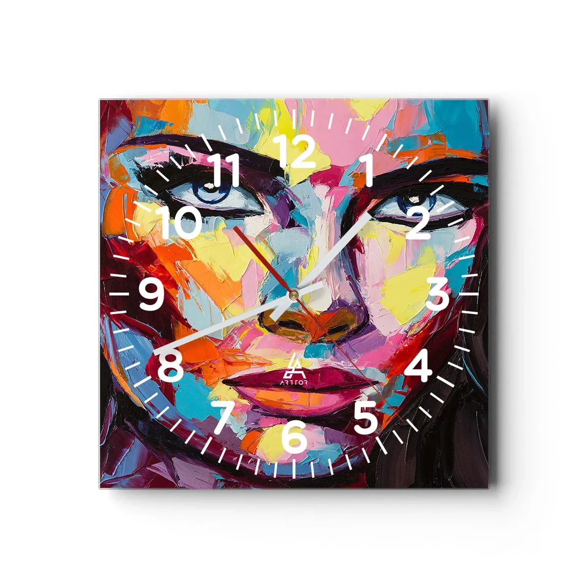 Horloge murale - Pendule murale - L'âme aussi est colorée - 30x30 cm