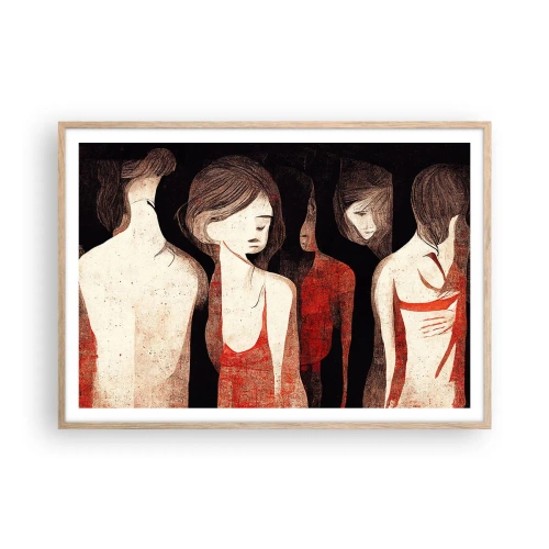 Affiche dans un chêne clair - Poster - Madones des ténèbres - 100x70 cm