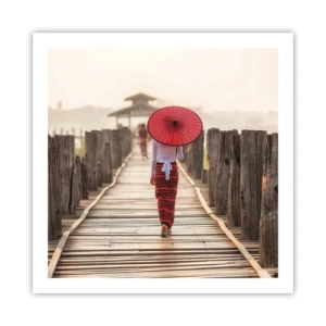 Affiche - Poster - Sur le vieux pont - 60x60 cm