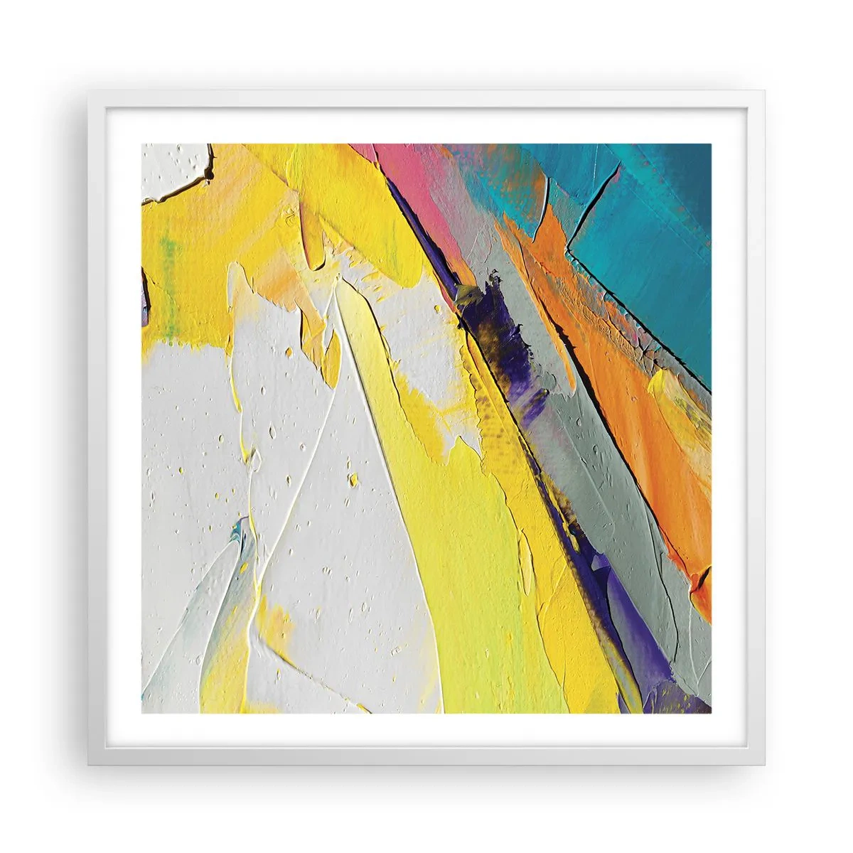 Affiche dans un cadre blanc - Poster - Anatomie du monde - 60x60 cm