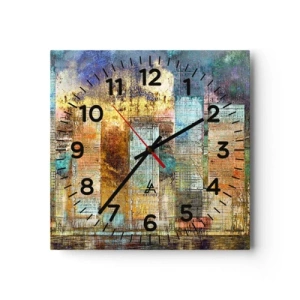 Horloge murale - Pendule murale - Une métropole ensoleillée - 30x30 cm