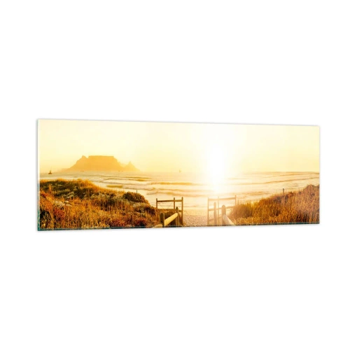 Impression sur verre - Image sur verre - A travers la dune, vers le soleil - 90x30 cm