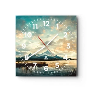 Horloge murale - Pendule murale - Sous la protection du ciel - 40x40 cm