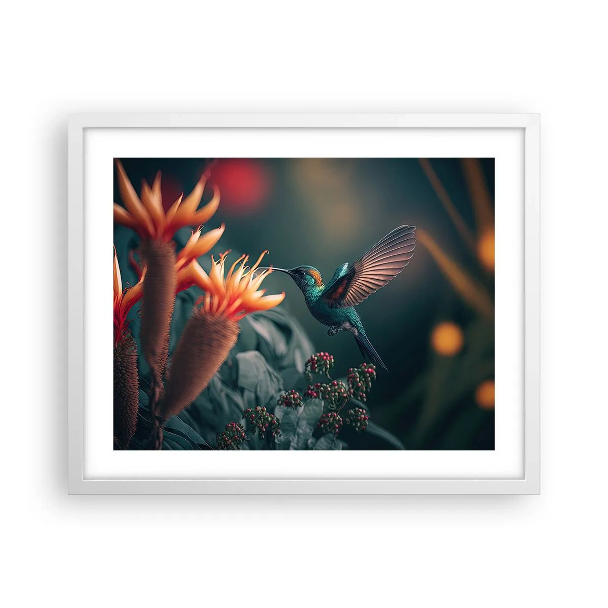 Affiche dans un cadre blanc - Poster - une vie vraiment colorée - 50x40 cm