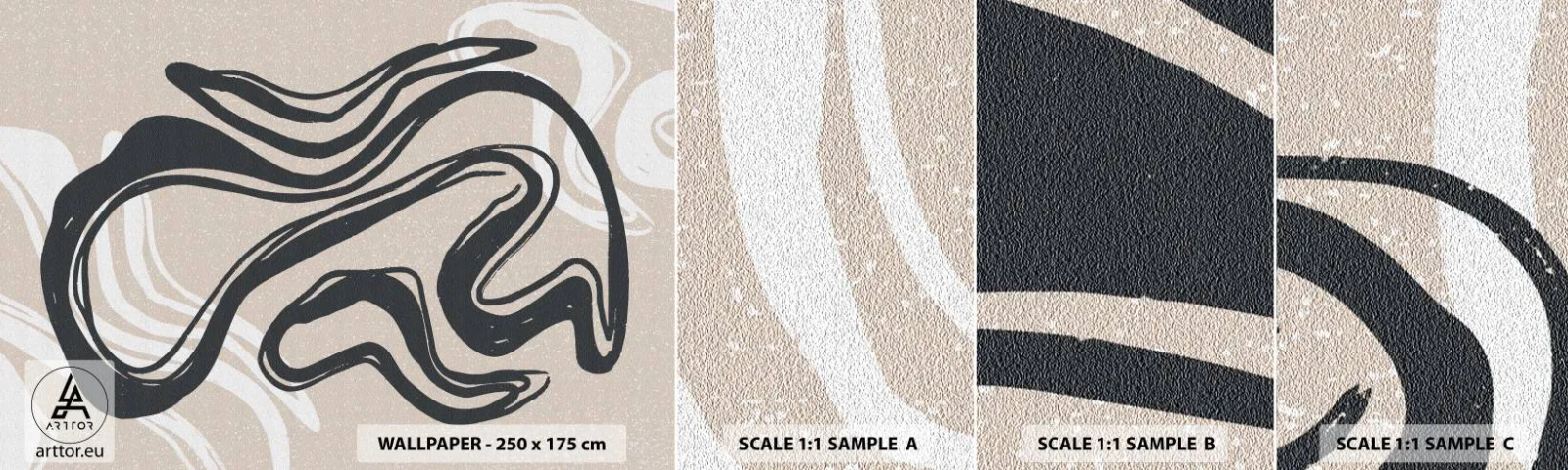 Échantillon de Papier Peint Autocollant Deluxe Sticker - Expression multipliée - Minimalisme, Bohème, scandinave - 100x30 cm