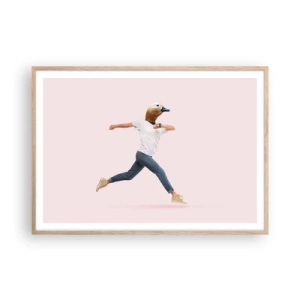 Affiche dans un chêne clair - Poster - Une pincée d'absurdité - 100x70 cm